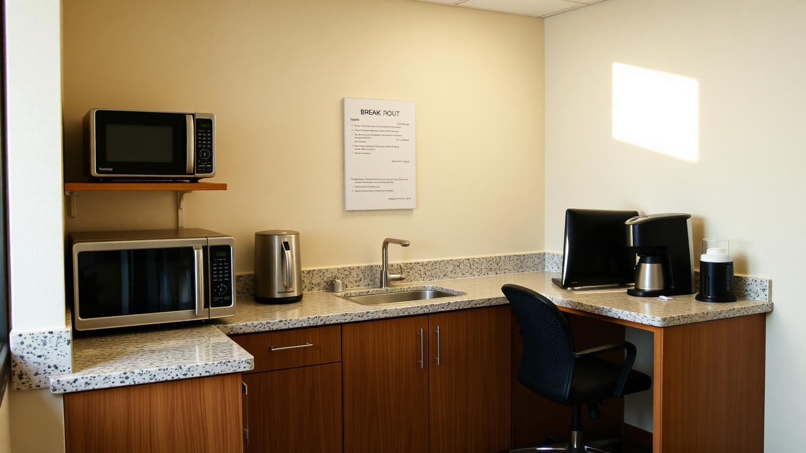Day porter servicing a building lobby during business hours